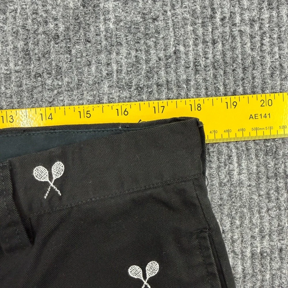 NWT Vintage Polo Ralph Lauren Pants Mens 34x32 Black Chino Tennis AOP Trousers